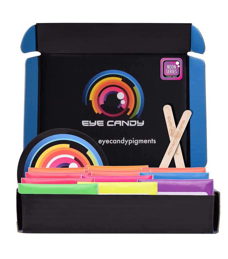 Eye Candy Pigments Neon Mica Pigment Powder Set - Mica Powder for Epoxy Resin Art - Woodworking - Nail Polish - Bath Bombs - Pigment Powder Variety Pack - 55g - Non-Toxic - Image 5